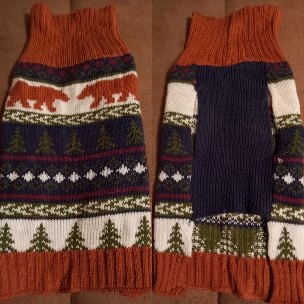 Cabin bear lodge dog sweater